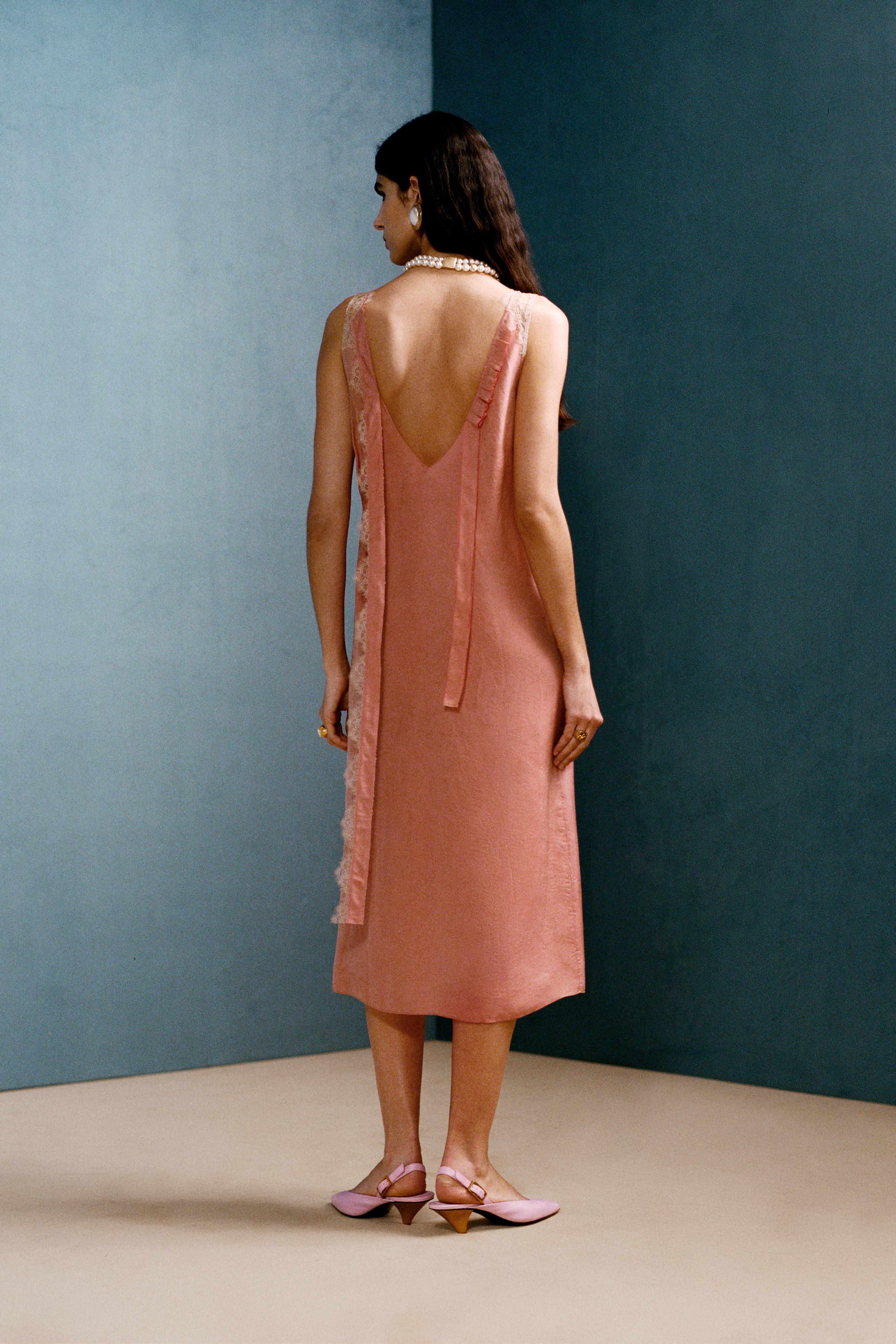 LACE SLIP DRESS WILLY CHAVARRIA X ZARA - Pink | ZARA United States