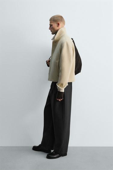 BLOUSON EN MÉLANGE DE LAINE ÉDITION LIMITÉE - Écru de Zara - Image 4