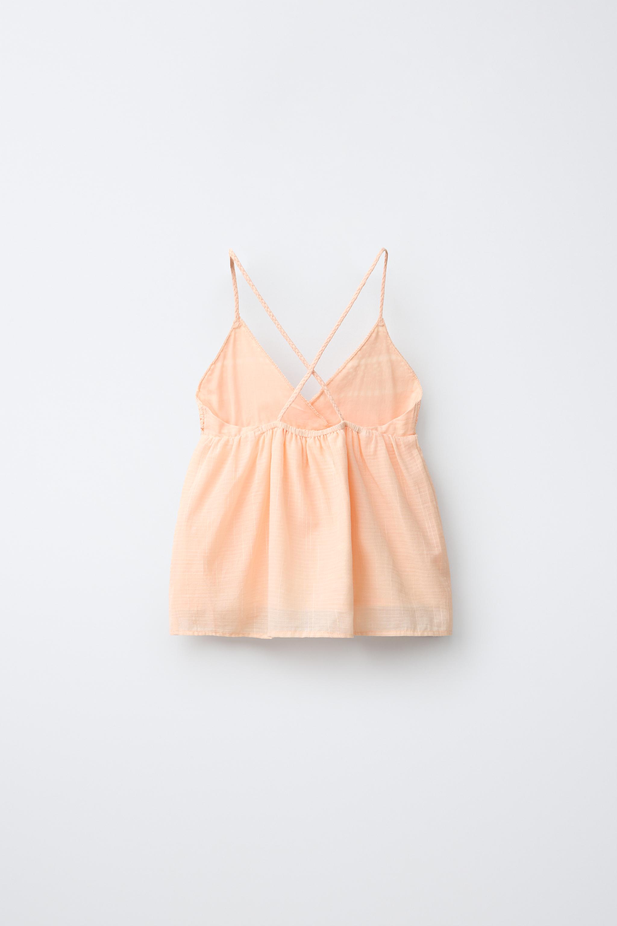 COMBINED CROCHET FLOWY TOP