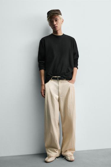 PANTALON COUPE BALLON - Écru de Zara - Image 5