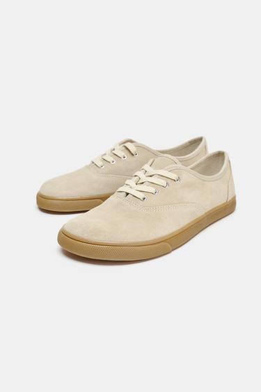 SUEDE BAREFOOT TRAINERS - Sand Brown by Zara - Image 3