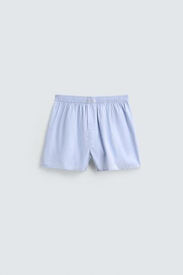 LOT DE DEUX BOXERS EN POPELINE ASSORTIS - Bleu de Zara - Image 6