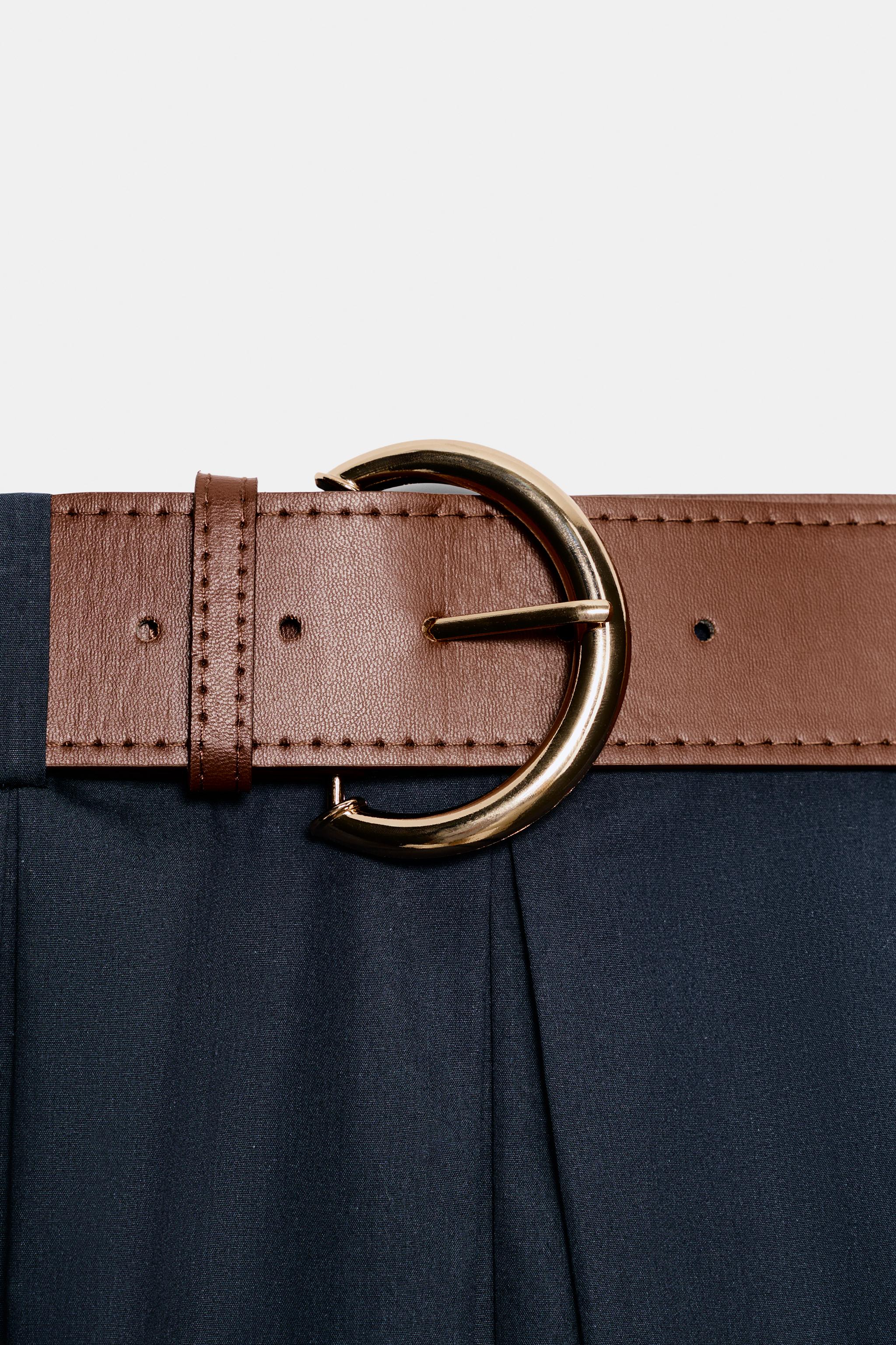 Женские брюки Zara BELTED CULOTTES — фото 11