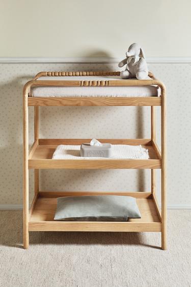 WOODEN BABY CHANGING TABLE - Light beige by Zara