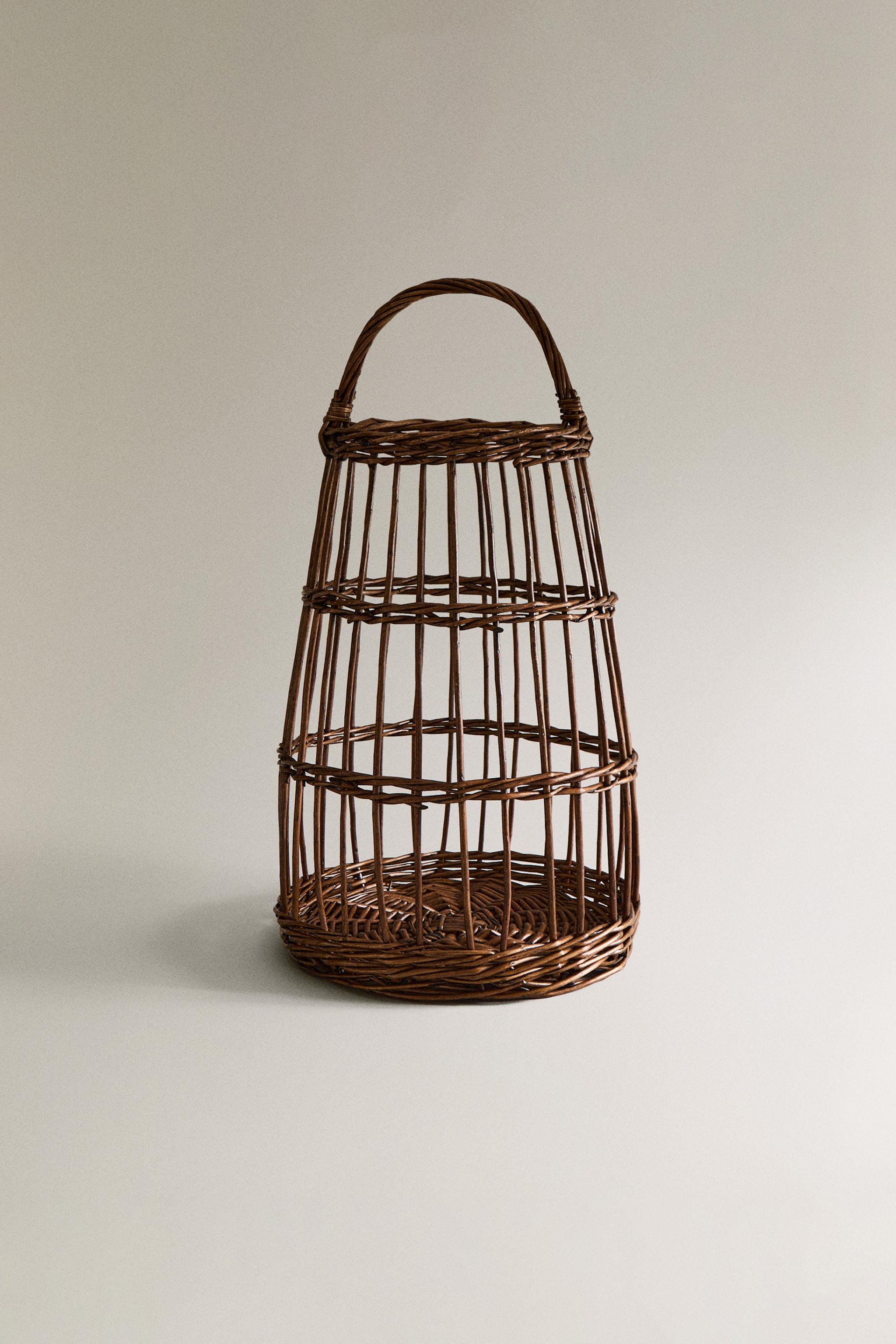TALL RATTAN BASKET - Dark brown | ZARA United States