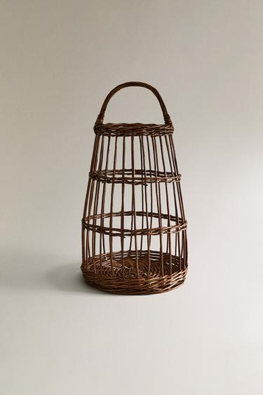TALL RATTAN HAMPER - Dark brown by Zara - Image 0