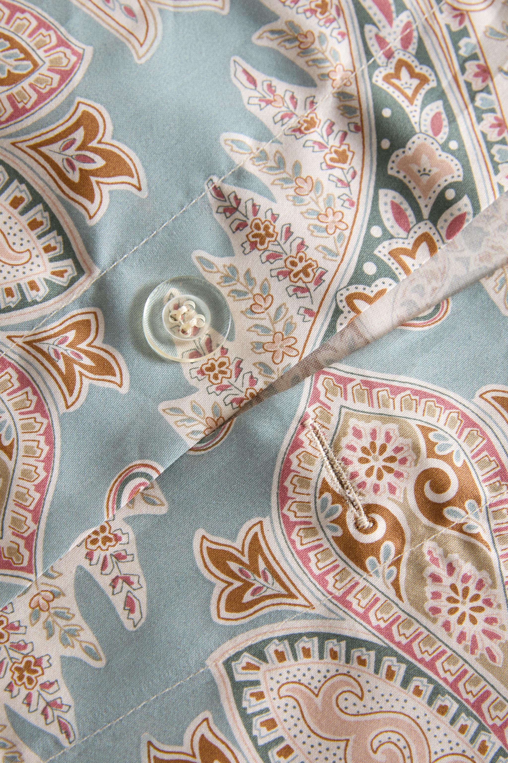 HOUSSE DE COUETTE SATIN MOTIF CACHEMIRE