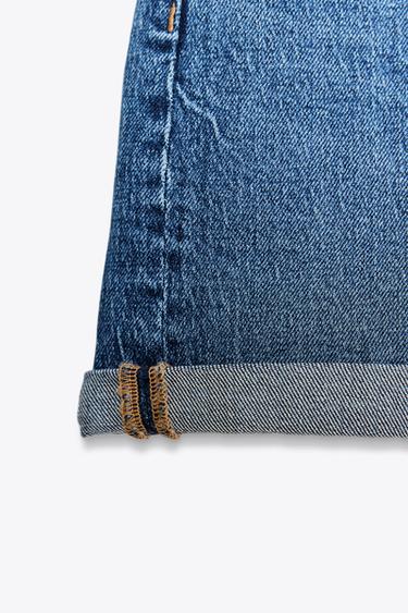 BERMUDA MOM FIT TRF TAILLE HAUTE - Bleu marine de Zara - Image 4