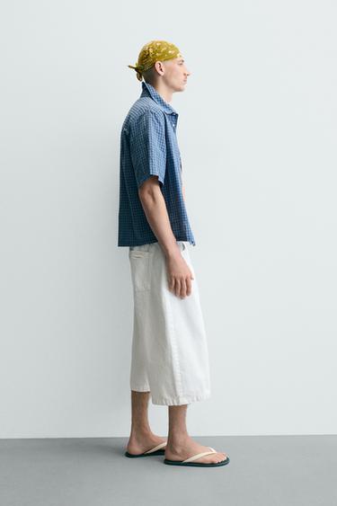 SHORT EN JEAN RELAXED DÉCHIRÉ - Blanc de Zara - Image 3