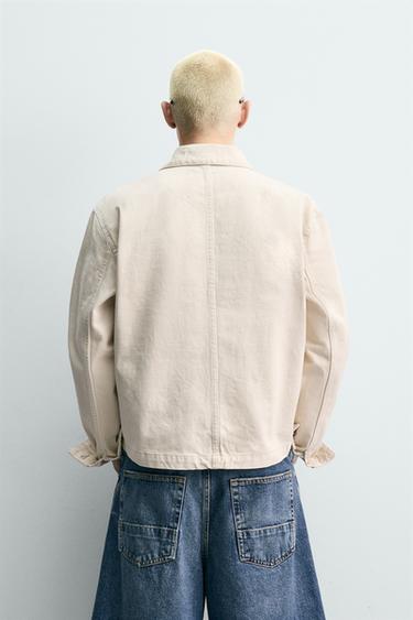BLOUSON COURT COUPE ZIPPÉ - Écru de Zara - Image 2