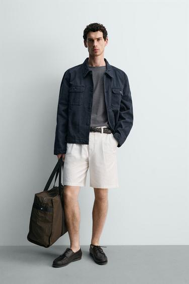 REGULAR FIT JACKET WITH POCKETS - Navy blue by Zara