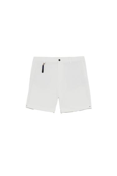 TEXTURED WEAVE BERMUDA SHORTS