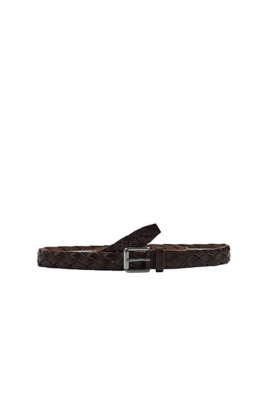 PLAITED LEATHER BELT