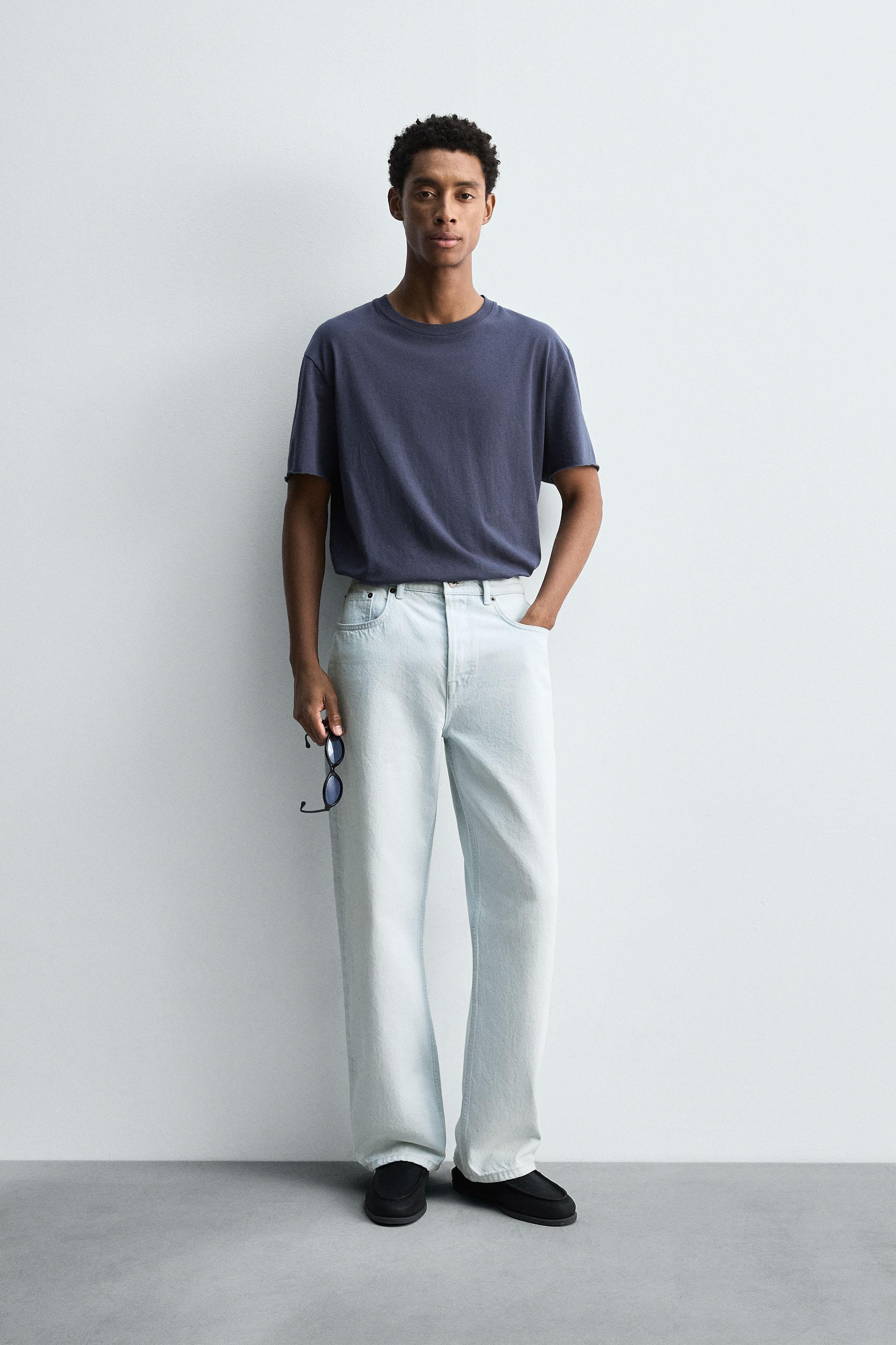 ストレートフィットデニムパンツ - スカイブルー | ZARA Japan