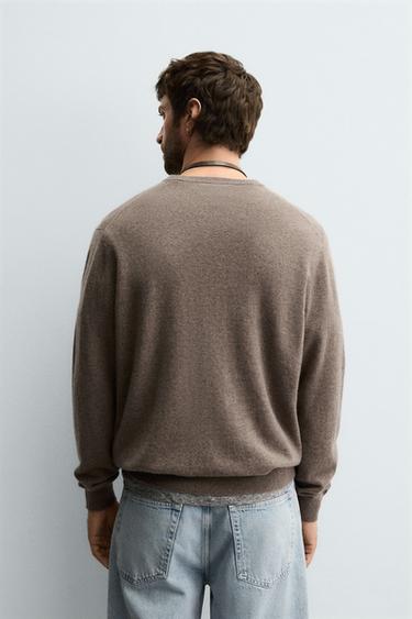PULL 100% CACHEMIRE - Sable / Chiné de Zara - Image 2