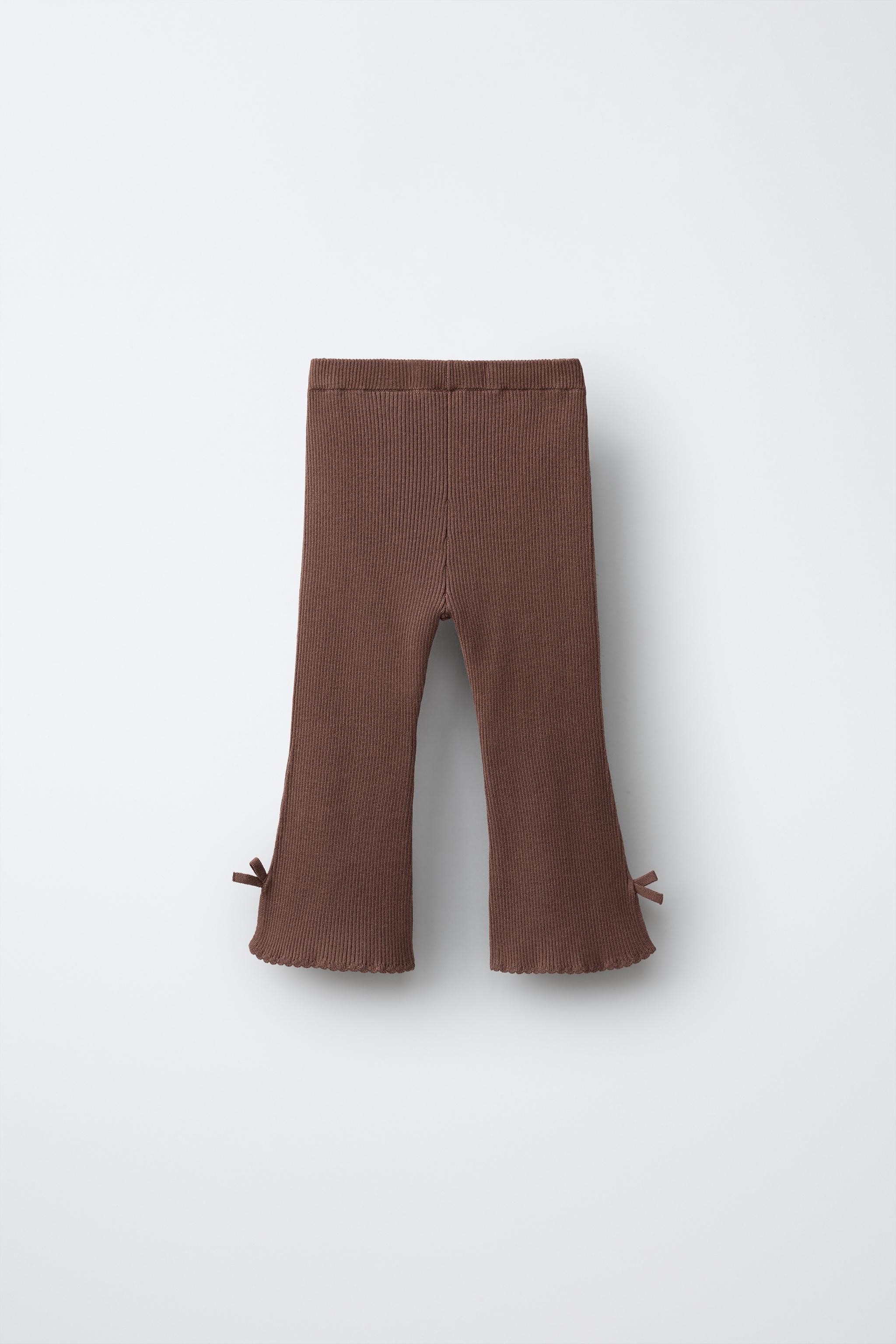 Детские леггинсы Zara RIBBED FLARE LEGGINGS — фото 2