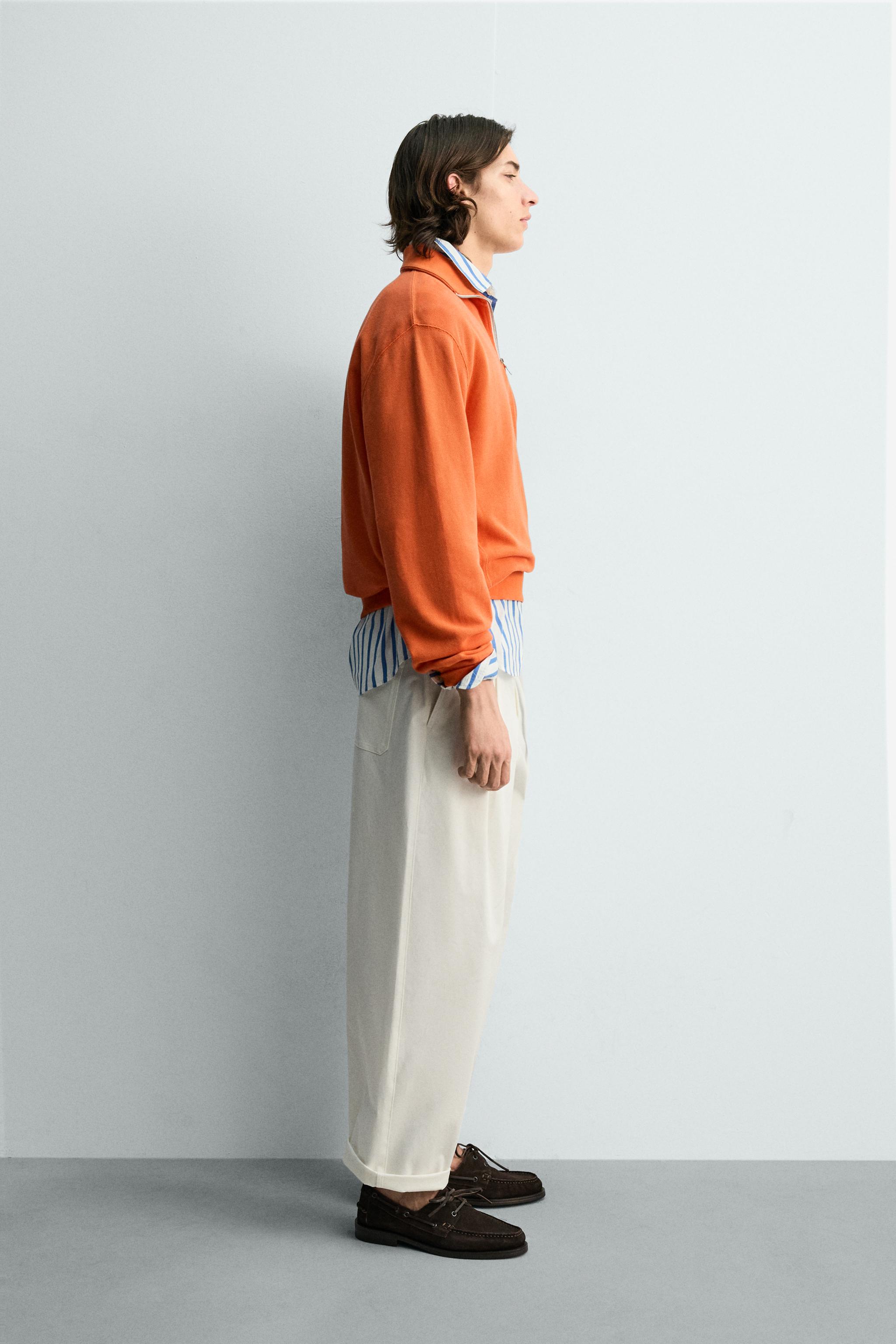 PIQUÉ QUARTER-ZIP SWEATSHIRT
