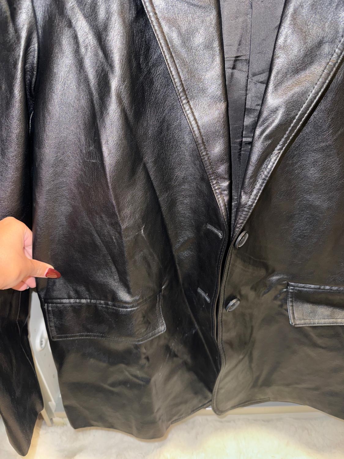 FAUX LEATHER OVERSIZED BLAZER - Image 3