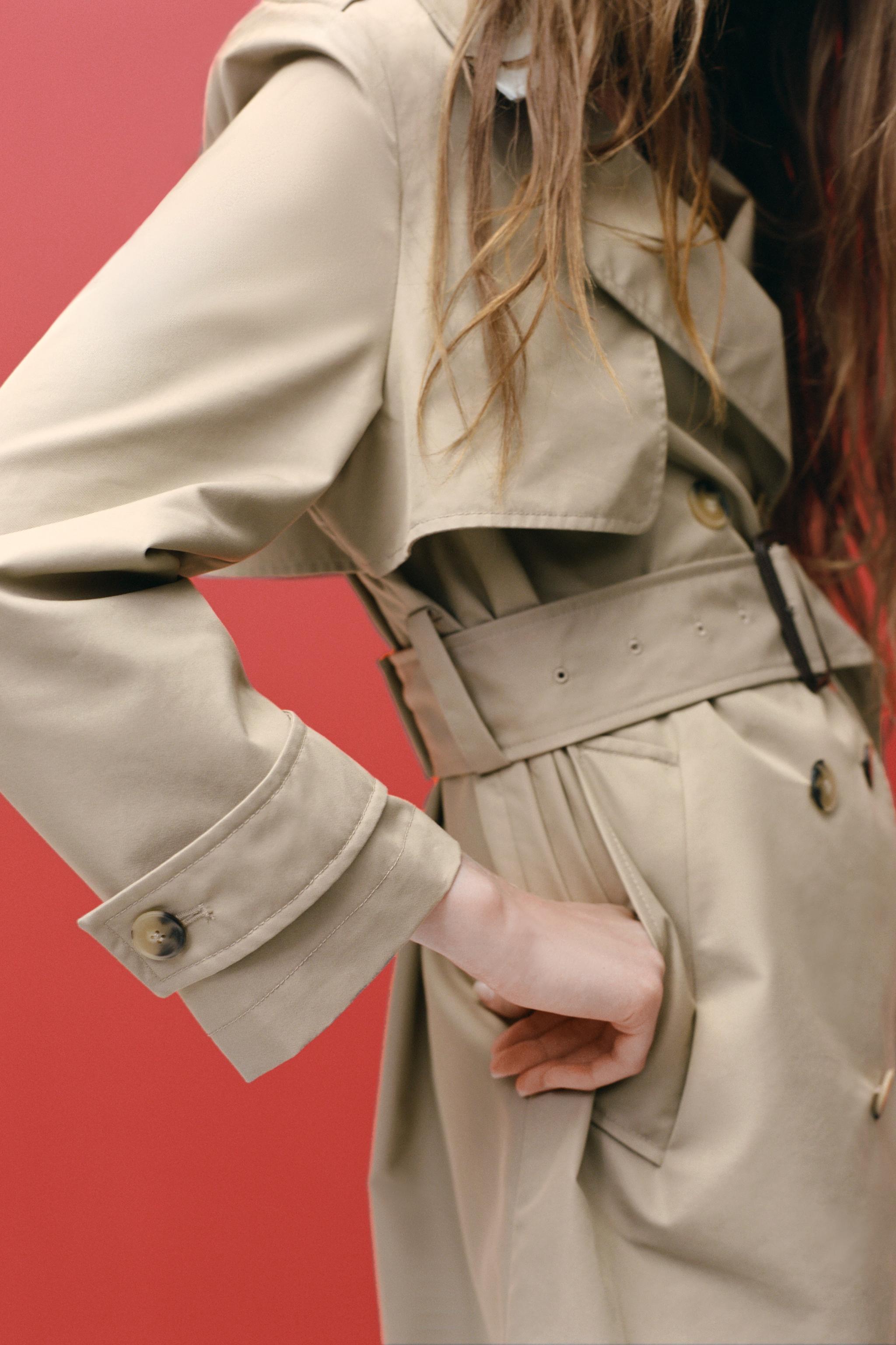 Trench Coat Gaban Mujer Zara ZARA NEW WOMAN REVERSIBLE TRENCH COAT