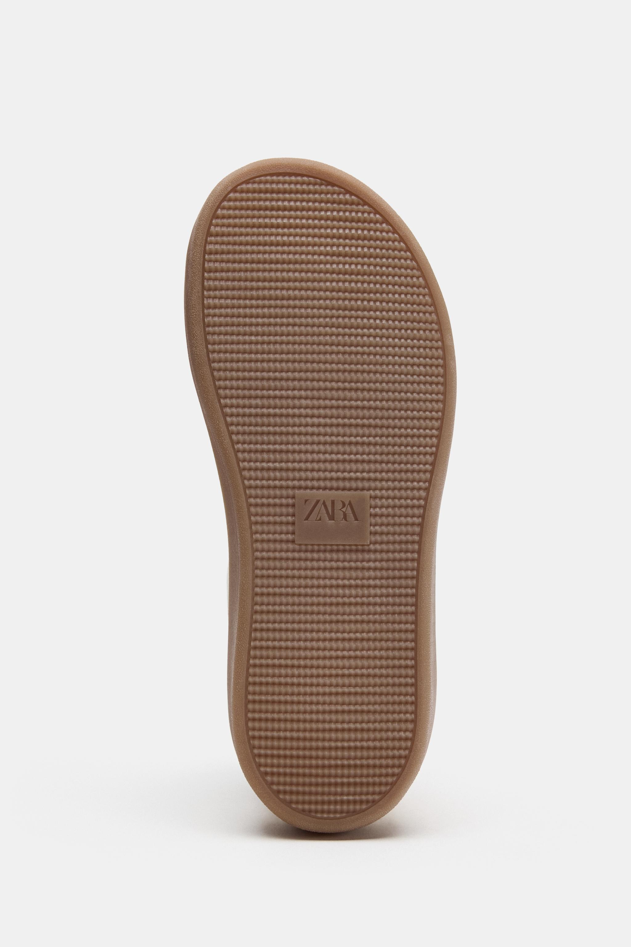 Женские кроссовки Zara BAREFOOT MIXED MATERIAL SNEAKERS — фото 9
