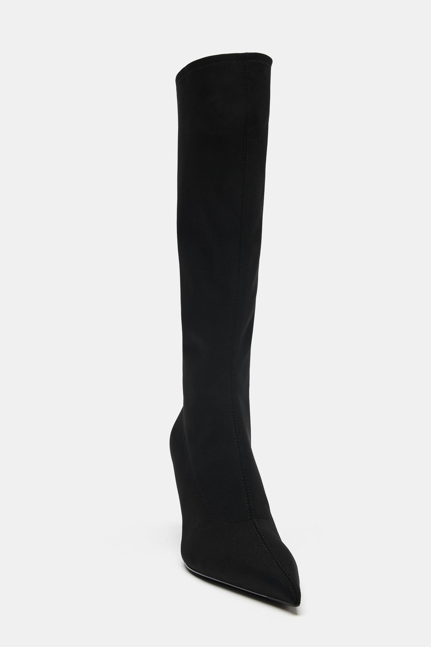 Женские ботинки Zara Stretch Heeled, цвет: Чёрный — фото 5
