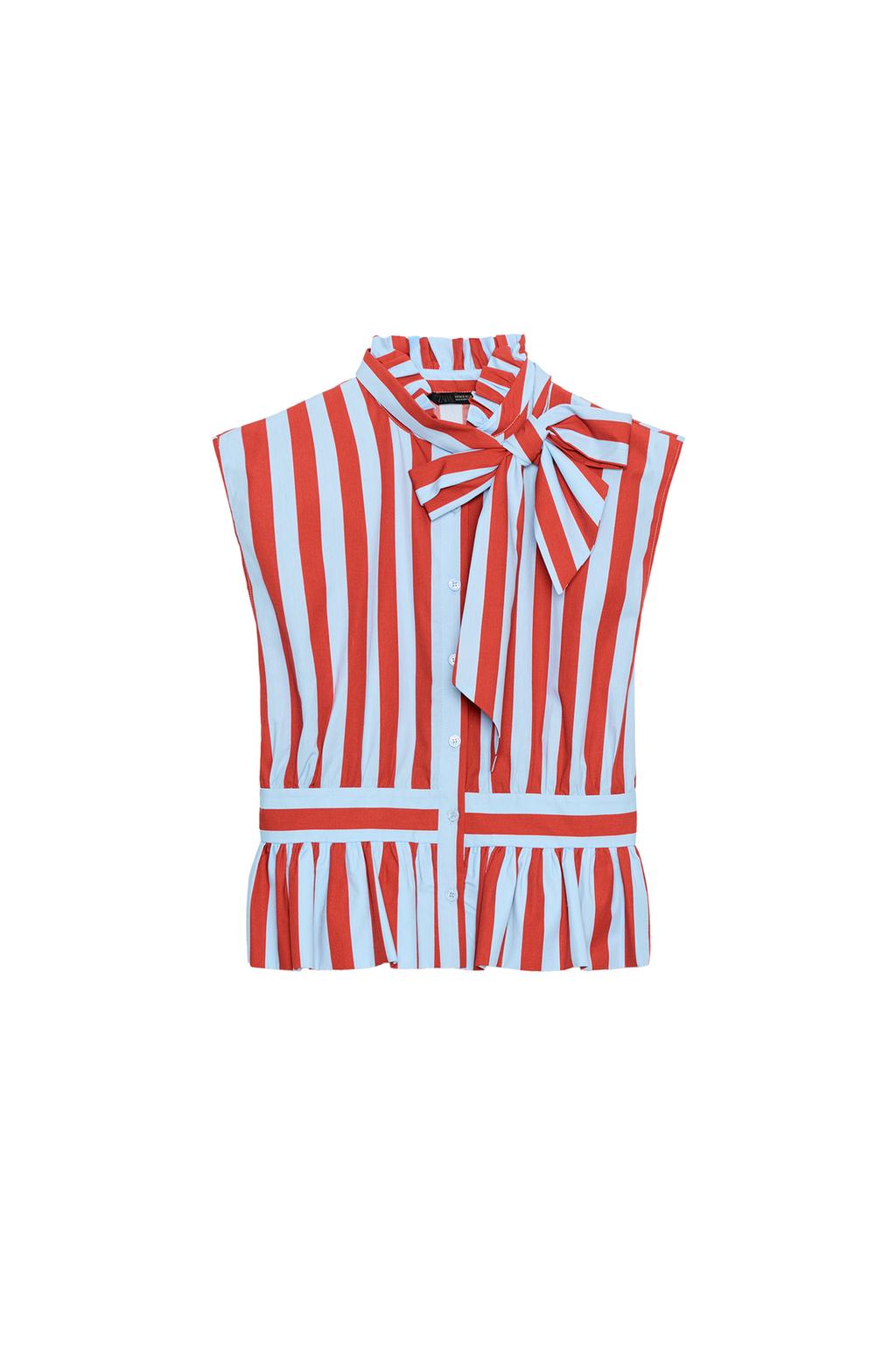 KNOTTED STRIPED BLOUSE - image 3