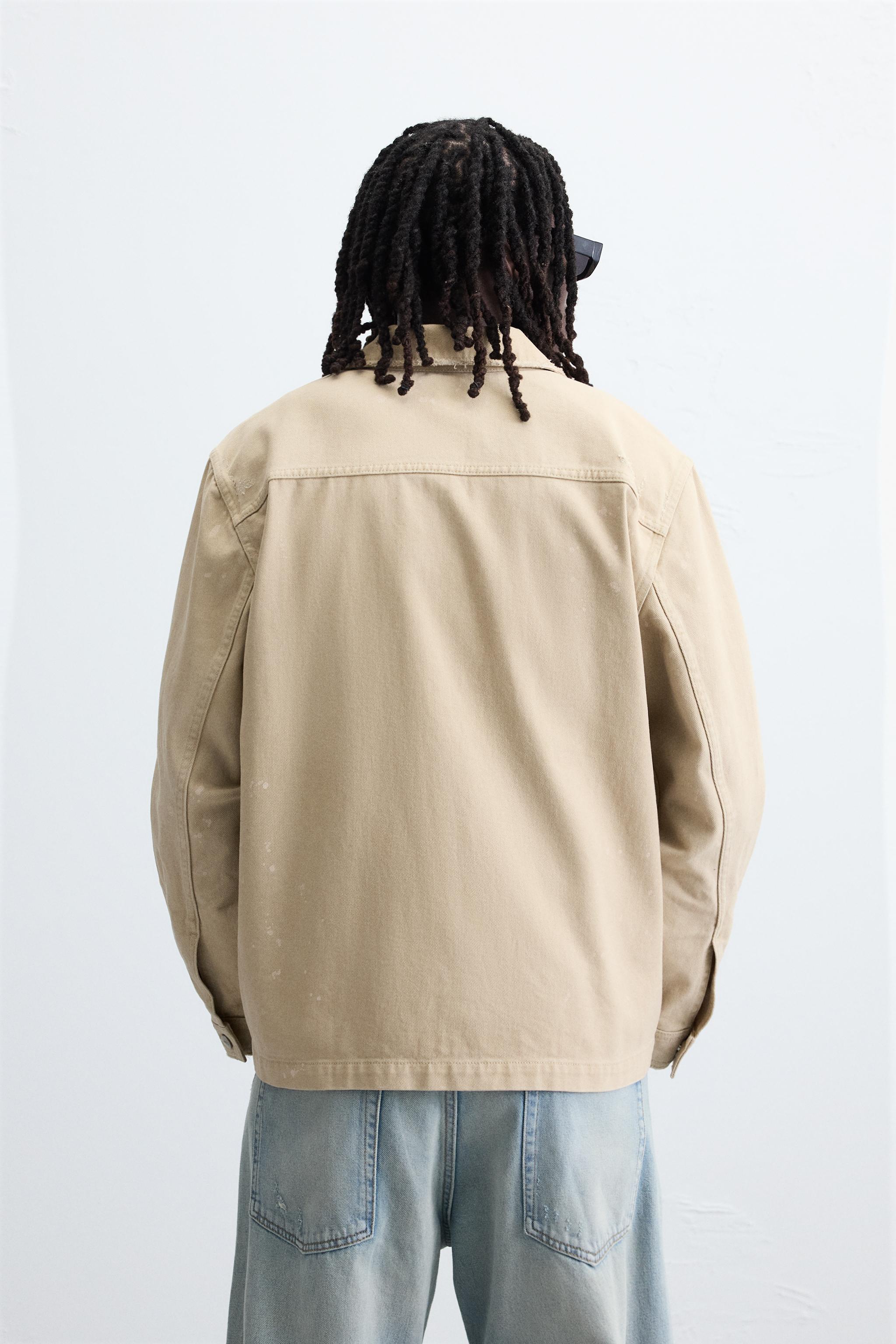 SPLATTERED WASHED JACKET - Ecru | ZARA United States