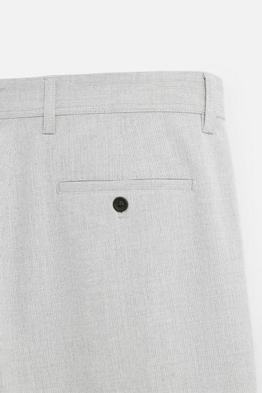 PANTALON À TEXTURE CONFORT - Gris clair de Zara - Image 8