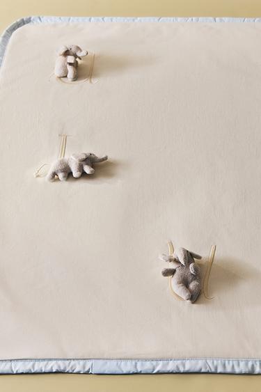 Zara BABY PLAY BLANKET ELEPHANTS - Gray