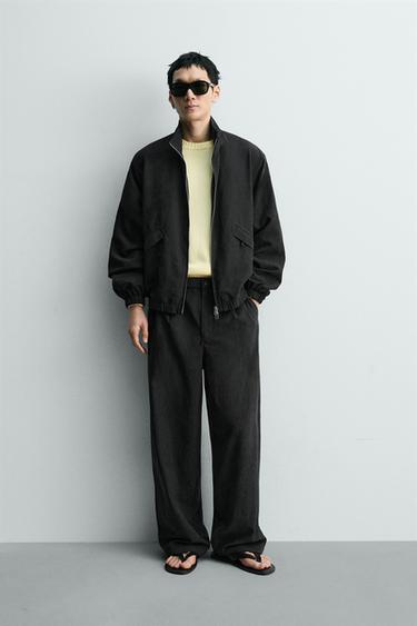 소프트 루즈 팬츠 - Zara의 블랙 - 이미지 0