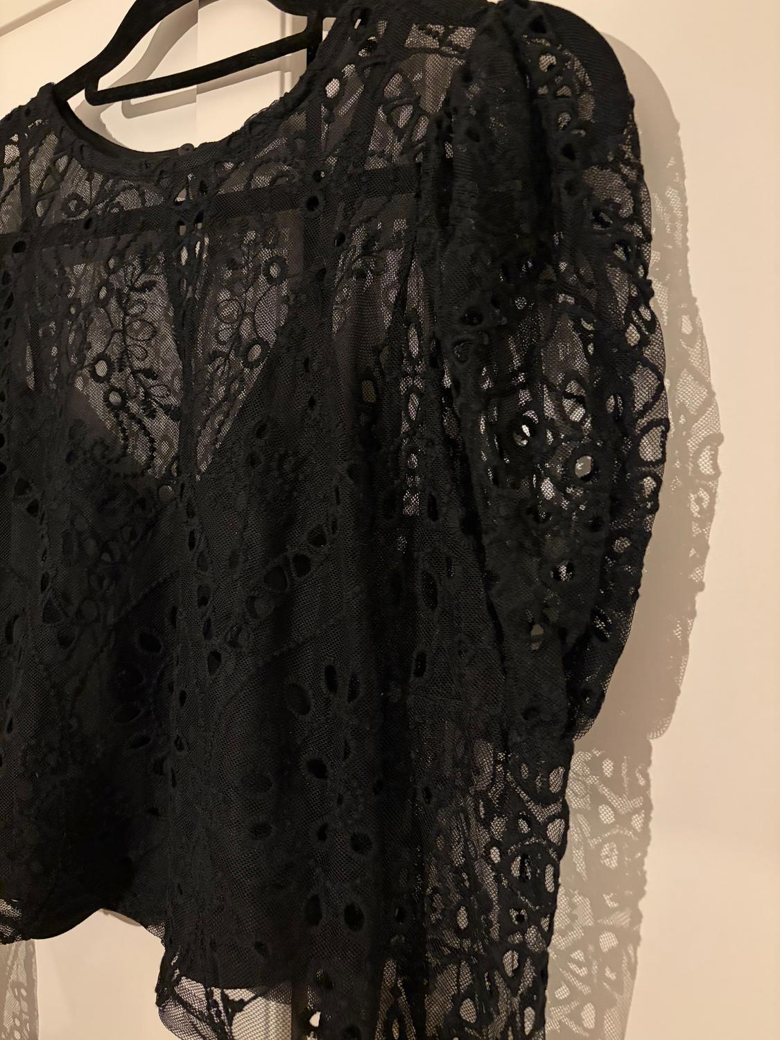EMBROIDERED TOP WITH PUFF SLEEVES - Image 3