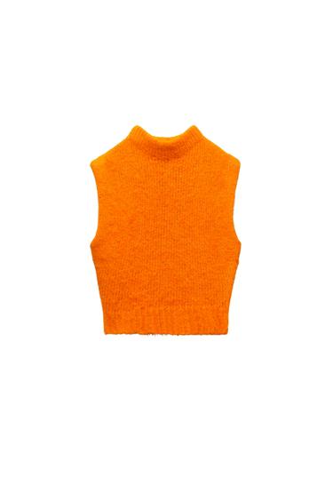 KNIT WOOL AND ALPACA BLEND PULLOVER