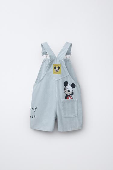 КОРОТКИЙ КОМБИНЕЗОН ИЗ ХЛОПКА В ПОЛОСКУ MICKEY MOUSE © DISNEY — ГОЛУБОЙ от Zara