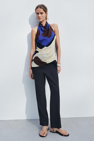 ZW COLLECTION 100% WOOL TROUSERS - Navy blue by Zara - Image 0