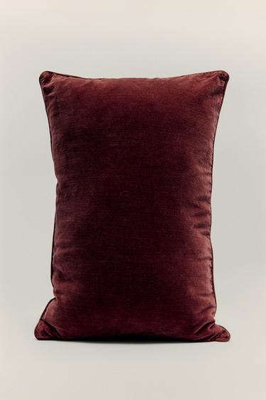 VELVET CUSHION COVER - Brick by Zara