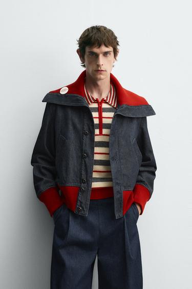 ДЖИНСОВА КУРТКА З РЕЗИНКОЮ HARRY LAMBERT FOR ZARA X DISNEY - Темно-синій/блакитний Zara