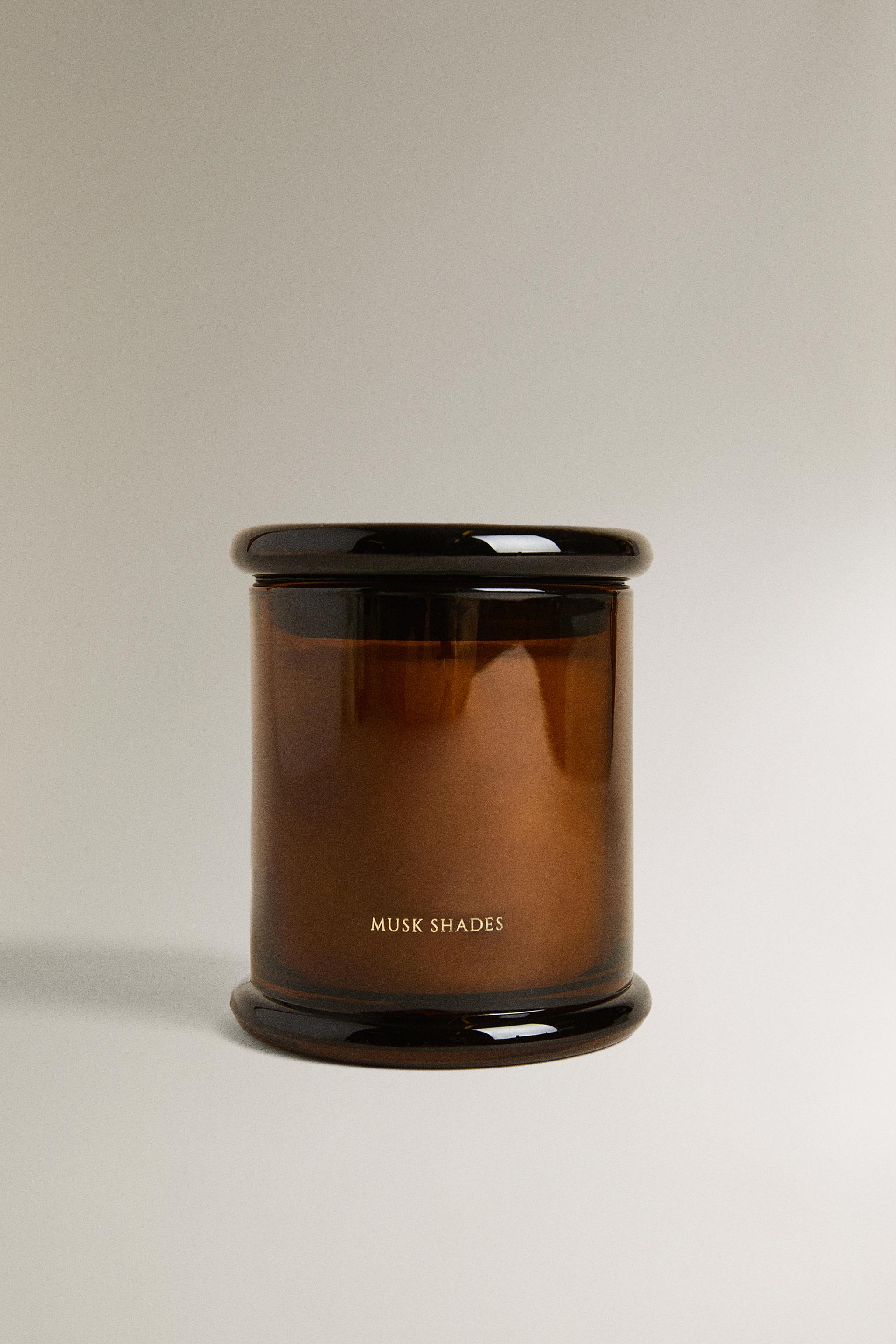 (350G) MUSK SHADES SCENTED CANDLE — Light yellow