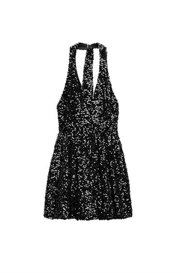 SEQUIN PUFFBALL DRESS