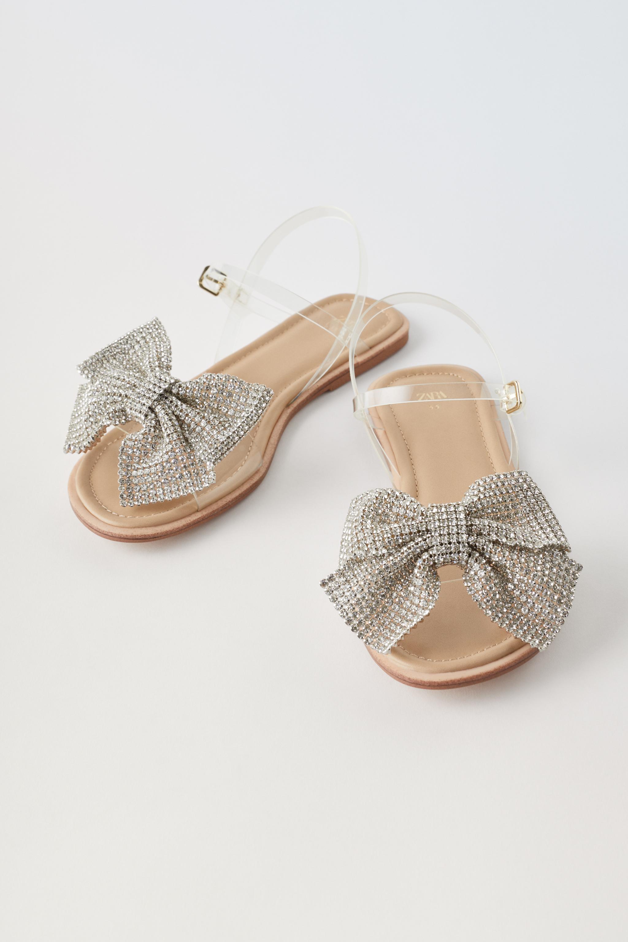 SPARKLY VINYL SANDALS - Silver | ZARA Canada