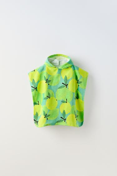 4-5 ANS/ PONCHO SERVIETTE FRUITS - Vert de Zara