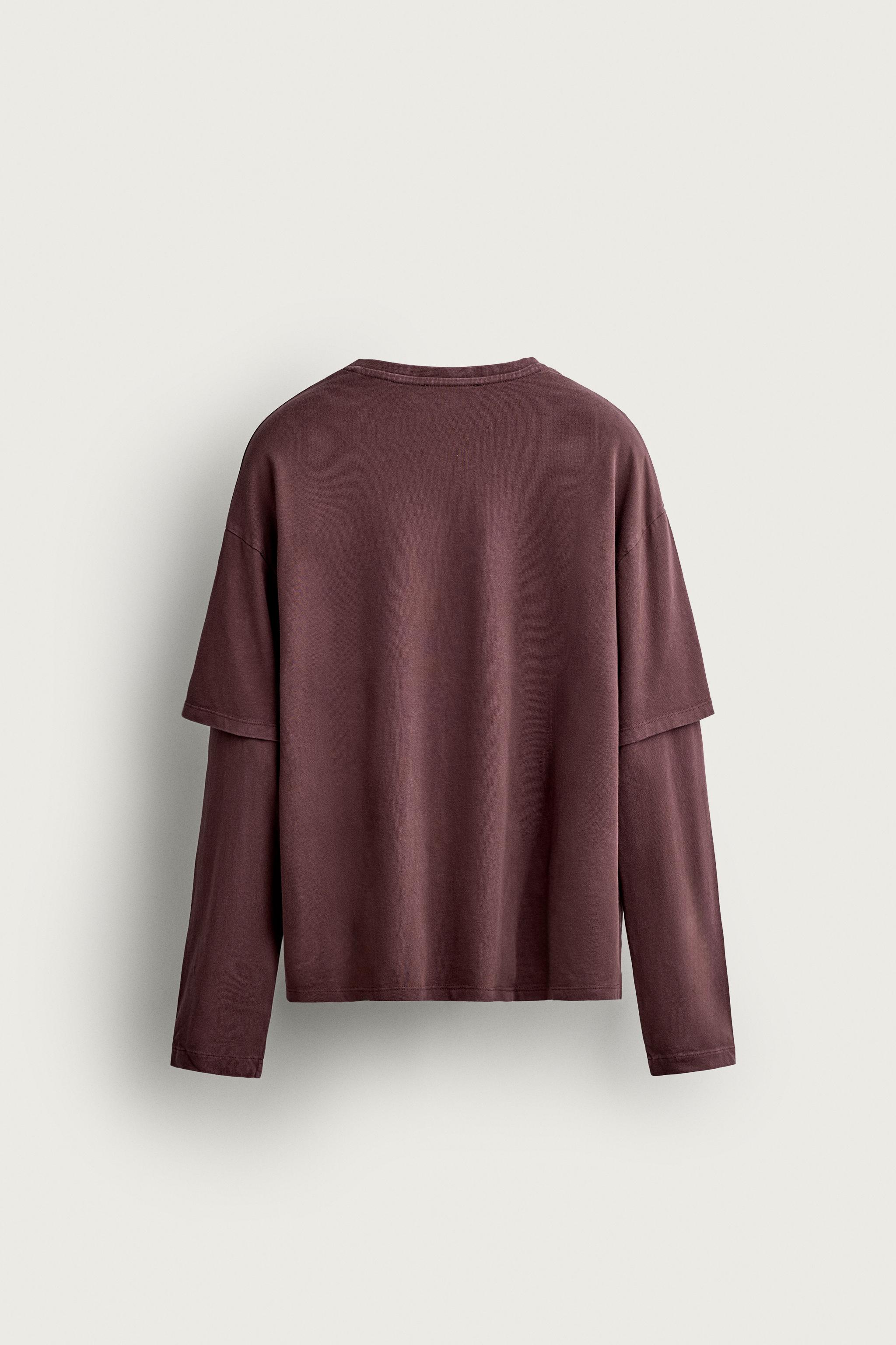 T-SHIRT À MANCHES EFFET SUPERPOSITION