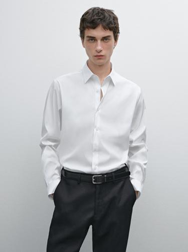 Zara Slim fit stretch shirt - White