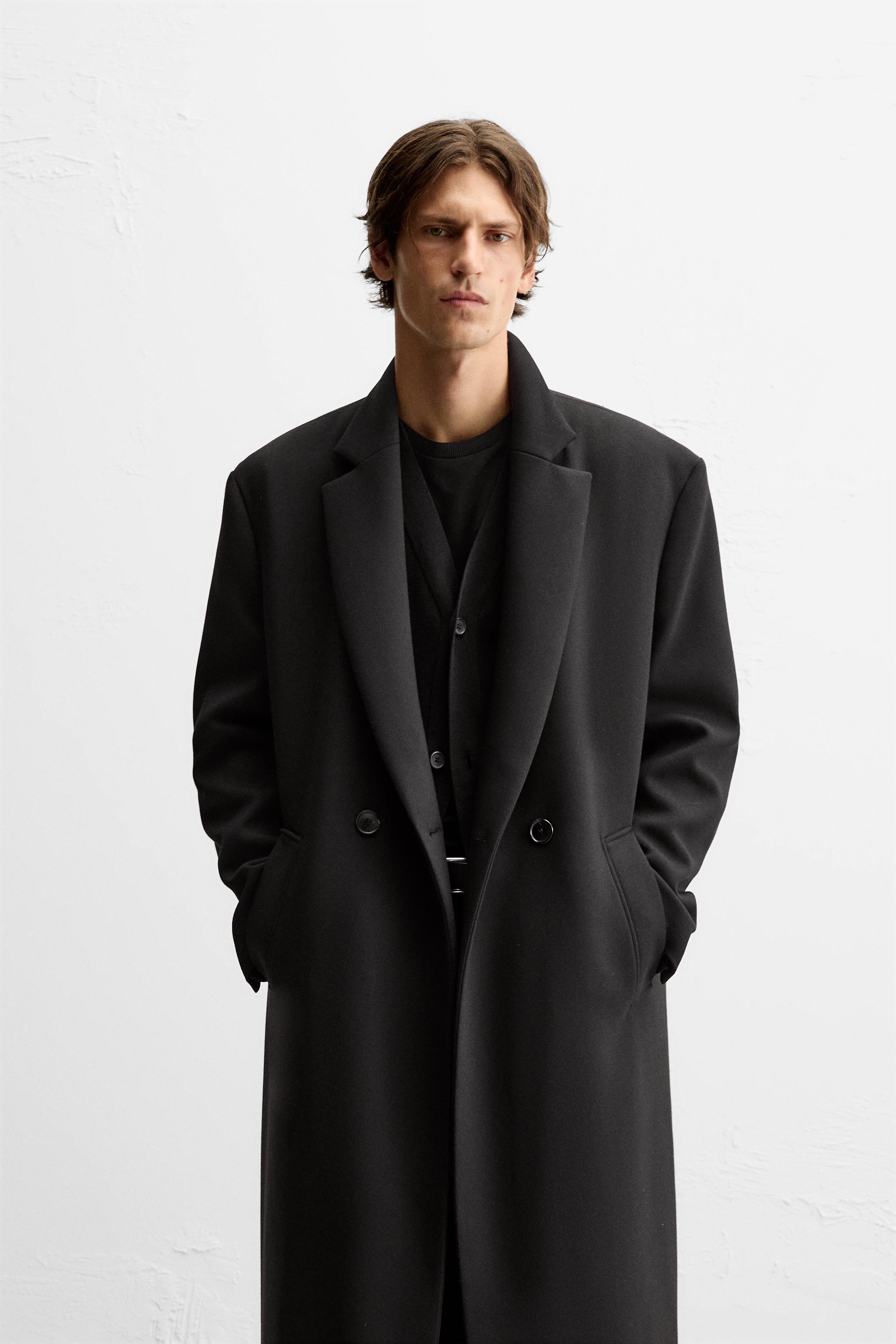 Zara Men's double breasted online coat