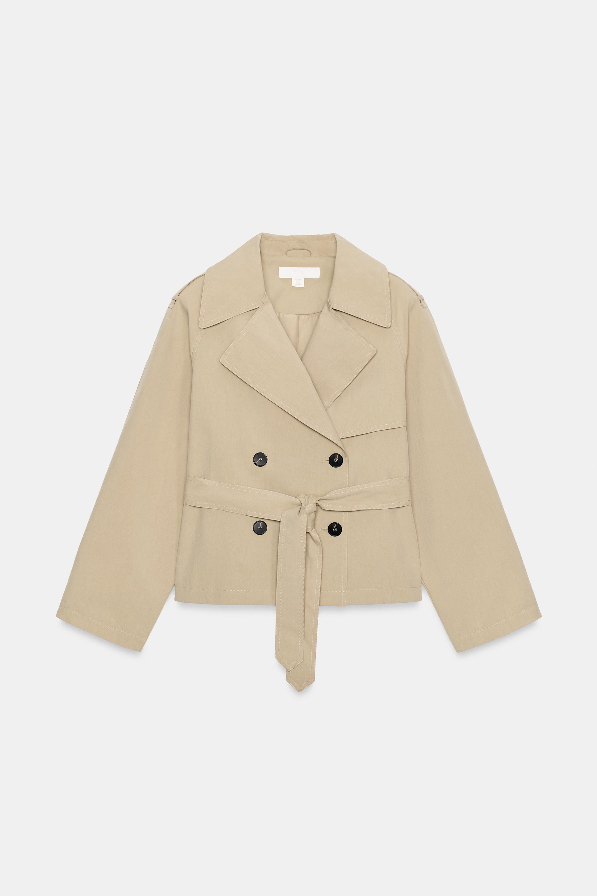 SHORT BELTED TRENCH COAT