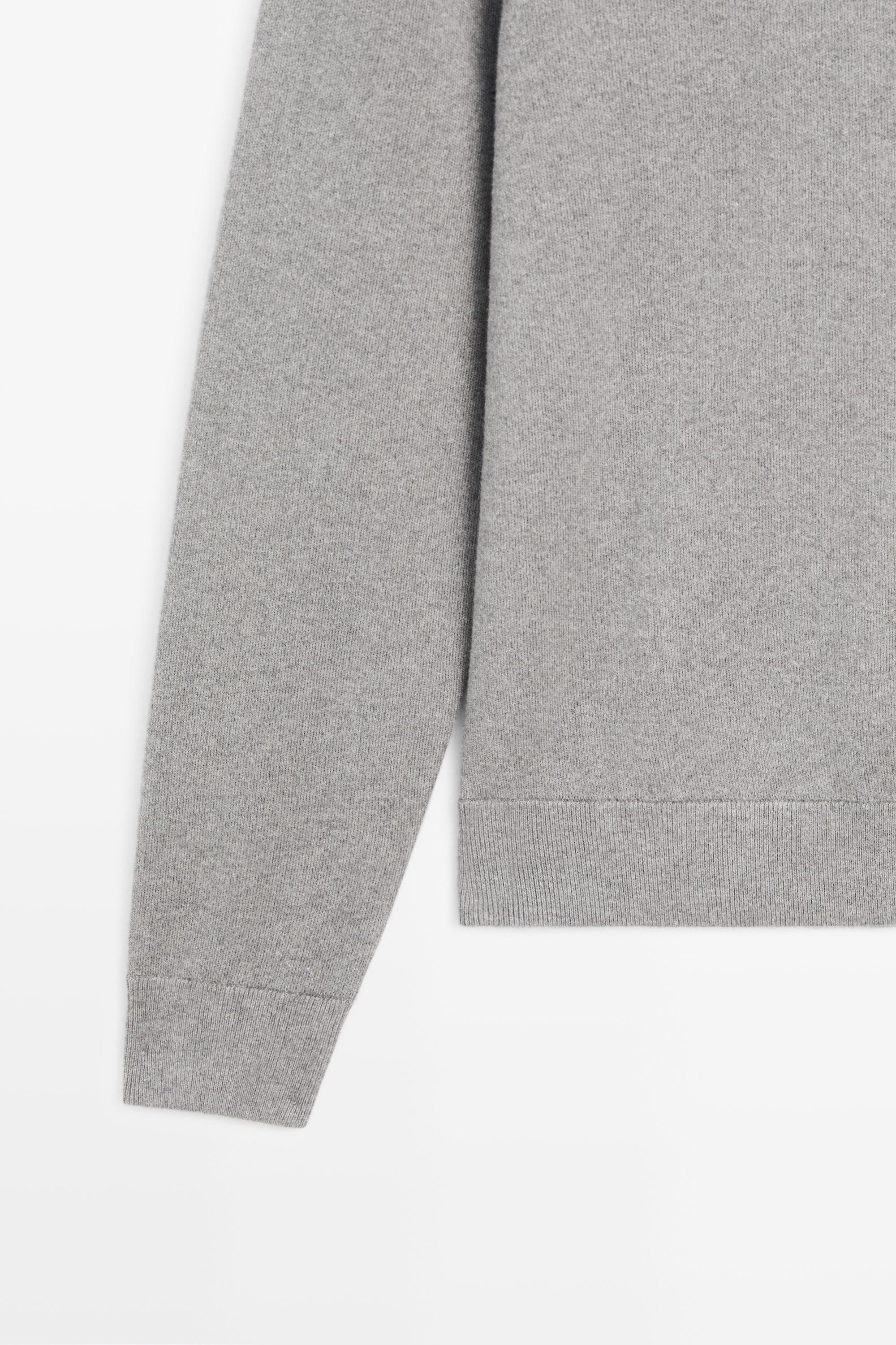 100% cotton zip-up knit cardigan