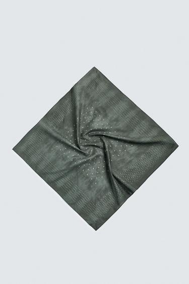 POLKA DOT PRINT BANDANA - Grey by Zara