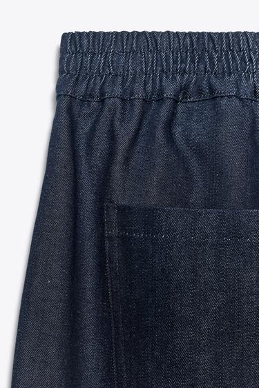 ZW COLLECTION DENIM JOGGERS - Blue by Zara - Image 8