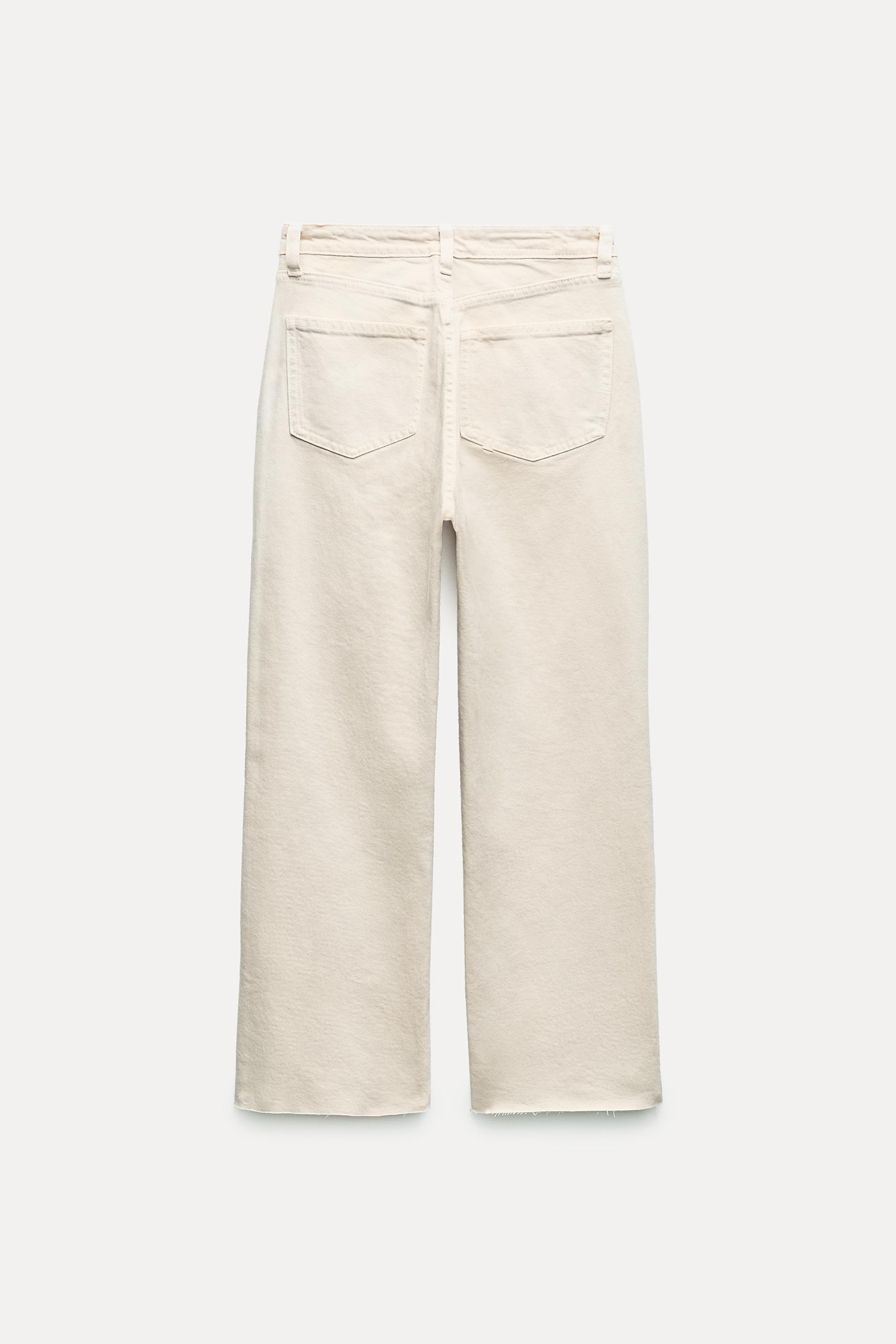 Zara High Rise White Ivory Slim Straight outlet Leg Jeans