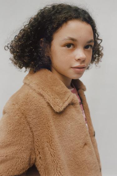 FAUX FUR COAT - Caramel by Zara