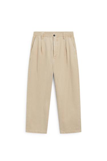 Denim-effect pants with darts - LIMITED EDITION — taupe brown 2